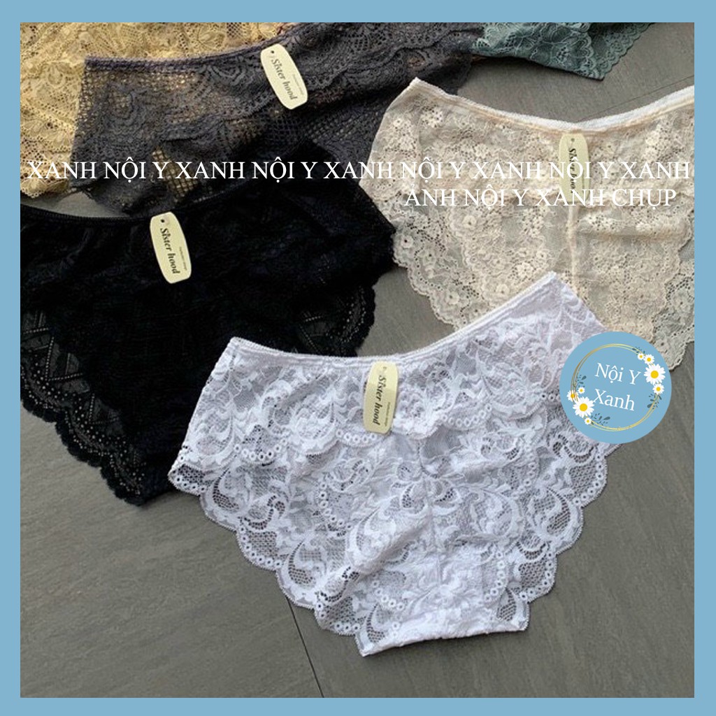 Quần Lót Nữ -Ren xuất Nhật mền mại thoáng khí trong suốt viền bèo sexy mã quyến rũ, chất mềm mại nội y xanh | BigBuy360 - bigbuy360.vn