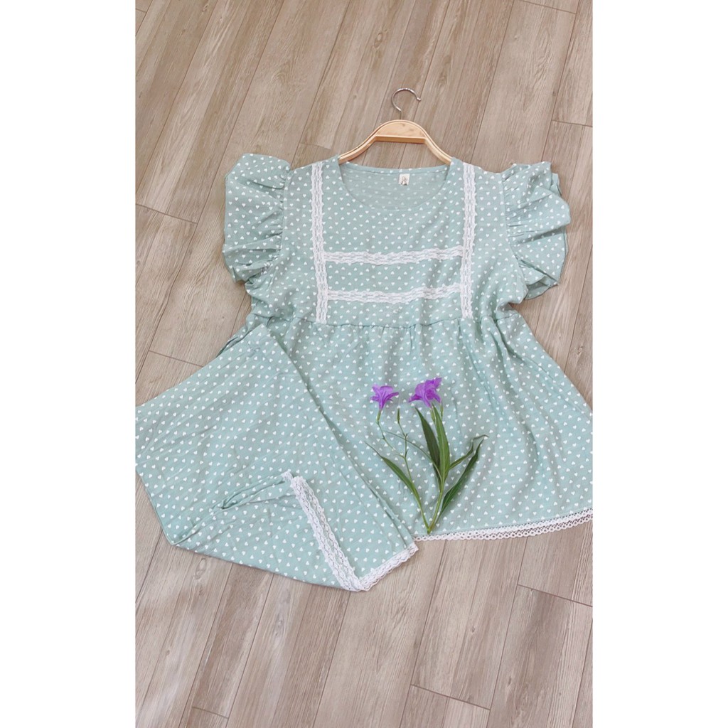 Bộ đồ bầu thời trang mặc nhà chất đũi freesize từ 40kg đến 65kg