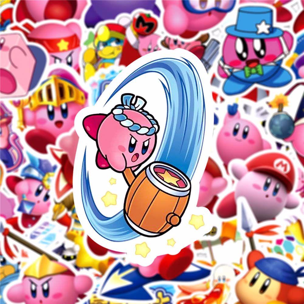 Augustine Nhãn Dán Anime Kirby Bằng PVC Cho Laptop Hành Lý Hành Lý Hành Lý