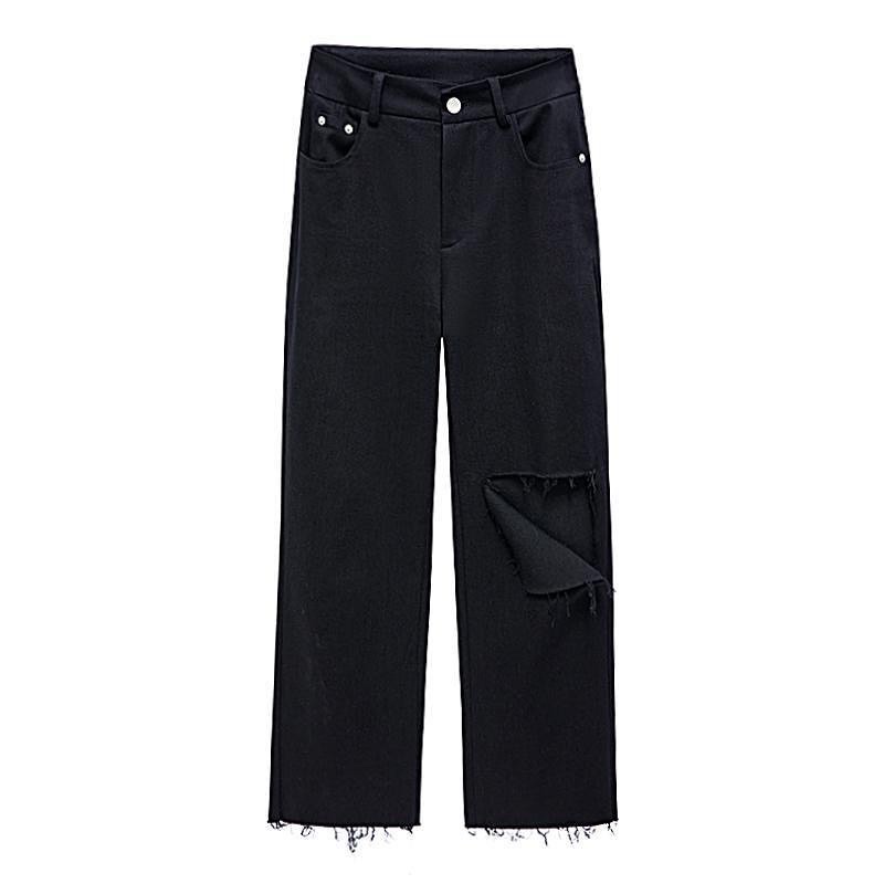 [Mã 44FASHIONSALE486 giảm 10K đơn 50K] Quần jean ống đứng rách gối, cực thon gọn -3555 | BigBuy360 - bigbuy360.vn