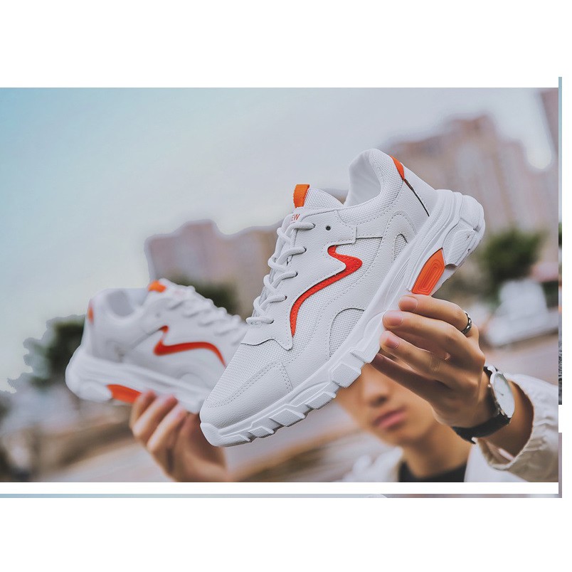 Giày thể thao nam đế cao - Giày Sneakers Nam Spiso Ts57 Trắng