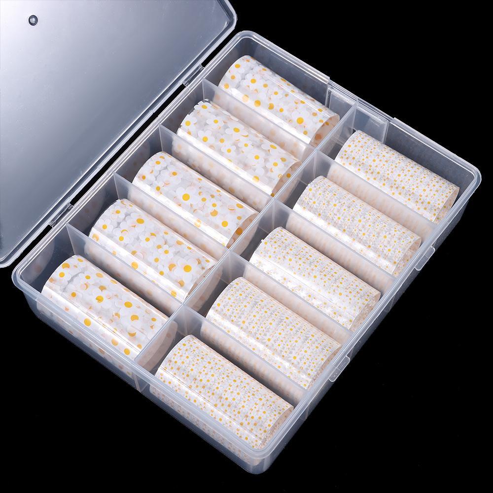 DIACHAVN Giấy Foil Hologram Trong Suốt Dán Móng Nghệ Thuật