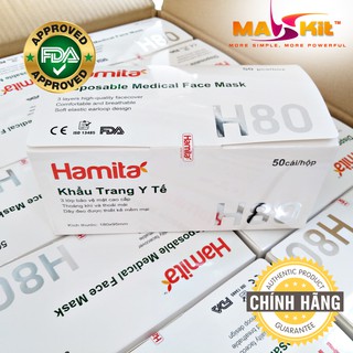 Khẩu trang Hamita H80 (Trắng) - Xuất Khẩu - FDA - Chính hãng