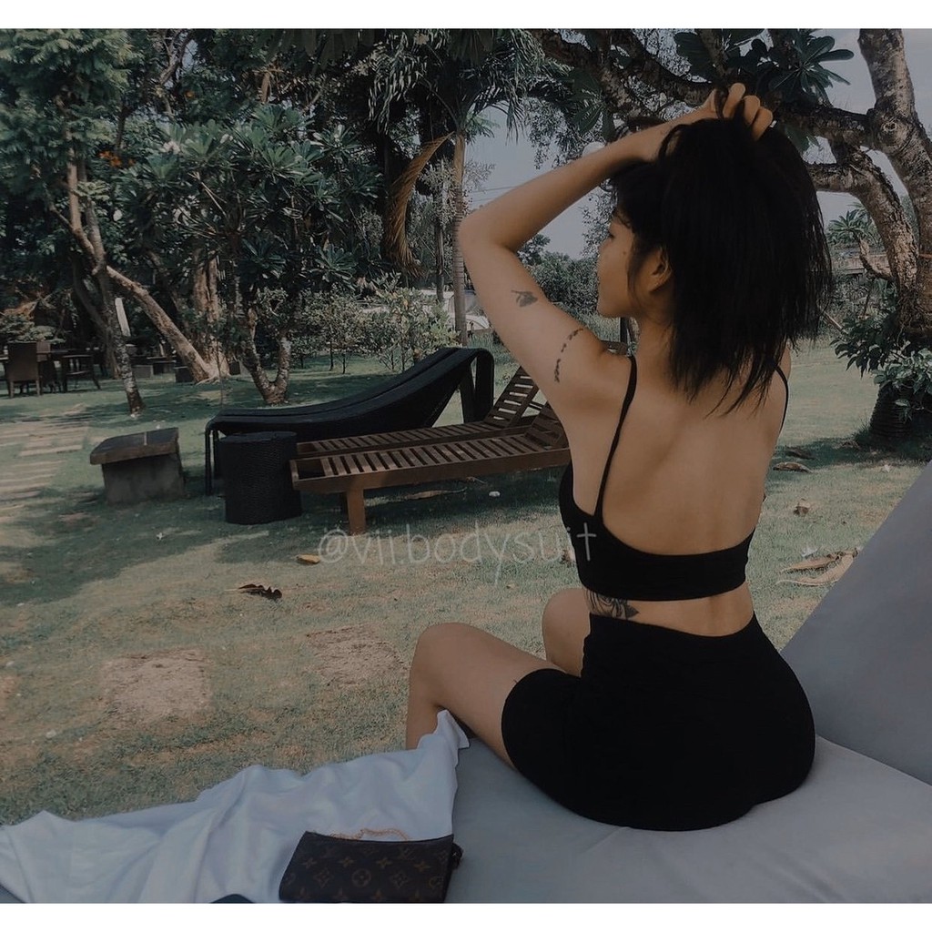 Set Biker Tôn Dáng Năng Động Thoải Mái Đi Chơi Đi Tập Viibodysuit | BigBuy360 - bigbuy360.vn