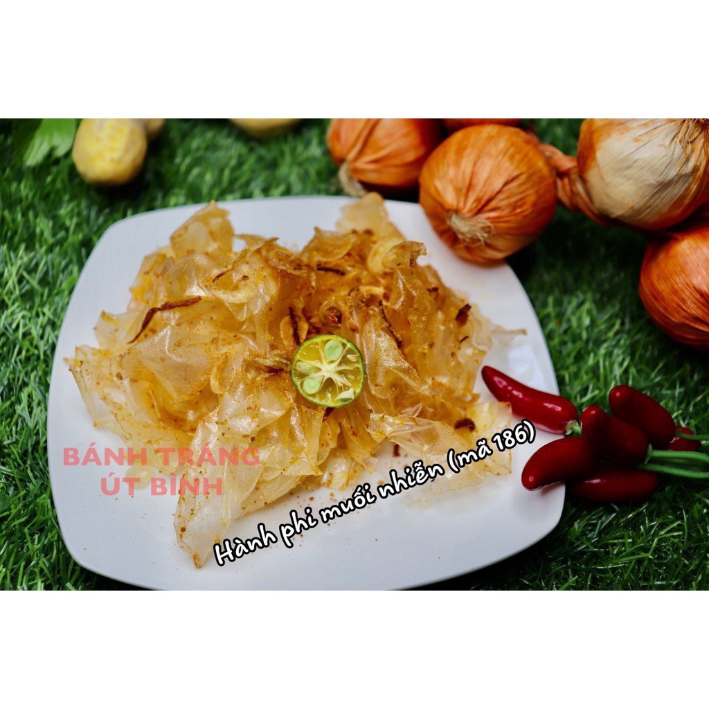 Bánh Tráng Phơi Sương Hành Phi Muối Nhuyễn sặc nhà Út Bình mã 186
