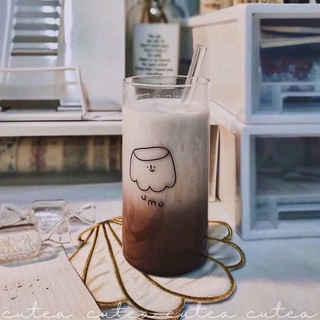 Ly, cốc thủy tinh dễ thương uống nước cà phê trái cây cute 320ml