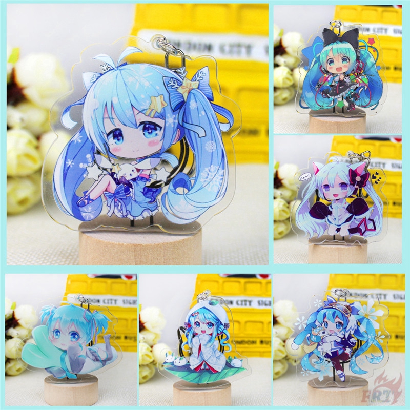 ❀ Hatsune Miku Móc khóa ❀ Snow Sakura VOCALOID Figures KeyRing Pendant Gifts - 6 Styles