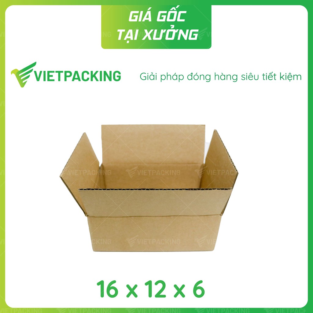 16x12x6 - 25 hộp carton gói hàng siêu đẹp V077