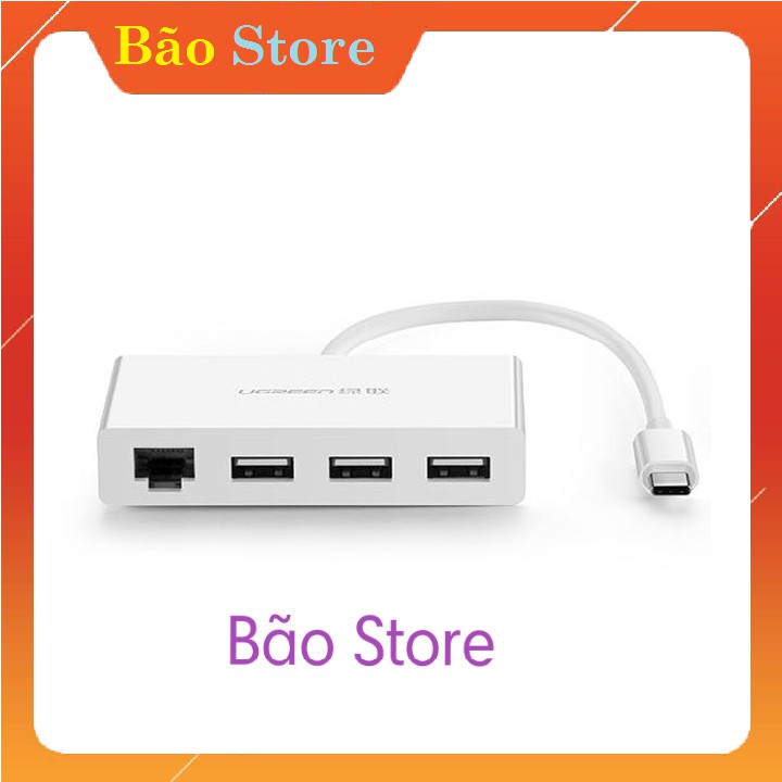 BỘ CHIA USB [Freeship] CHIA USB TYPE C SANG HUB USB 3.0 + ETHERNET UGREEN (40382)