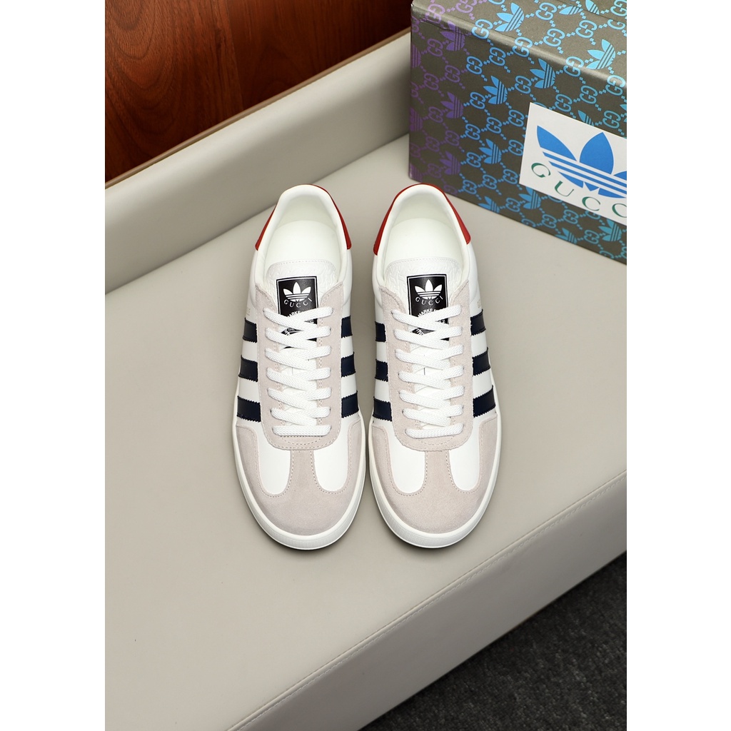 Giày sneaker nam da thật thời trang cao cấp GUCCI GG GC & ADIDAS sự phối kết hợp độc đáo, lạ mắt và thời trang