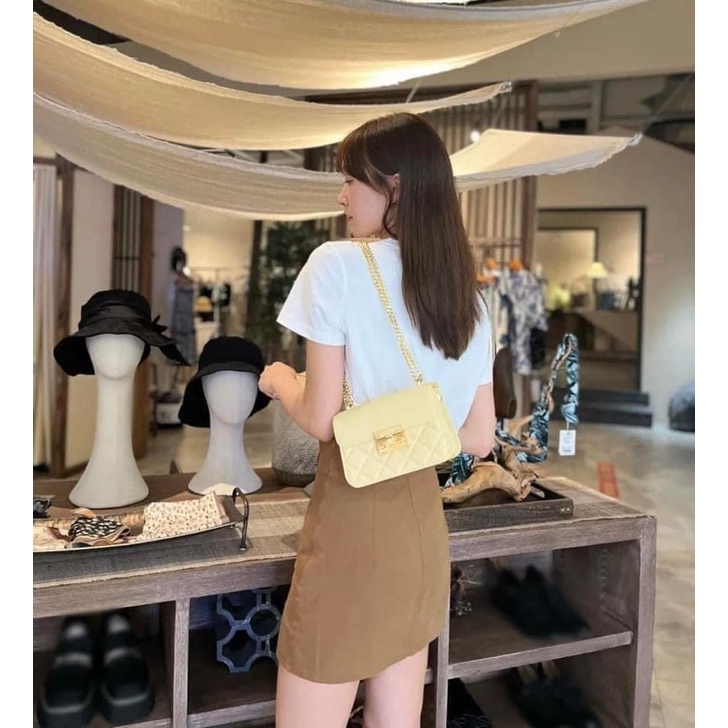 Túi xách nữ sọc ô cao cấp, đeo vai và đeo chéo