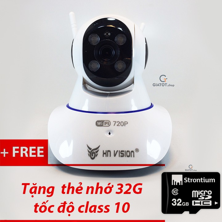 Camera wifi yoosee HN-vision 3 râu 4 led HD-720P YJ02 tặng thẻ nhớ 32G