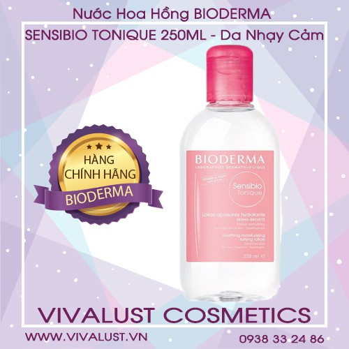 Nước hoa hồng BIODERMA Sensibio Tonique 250ml - Dành cho DA NHẠY CẢM