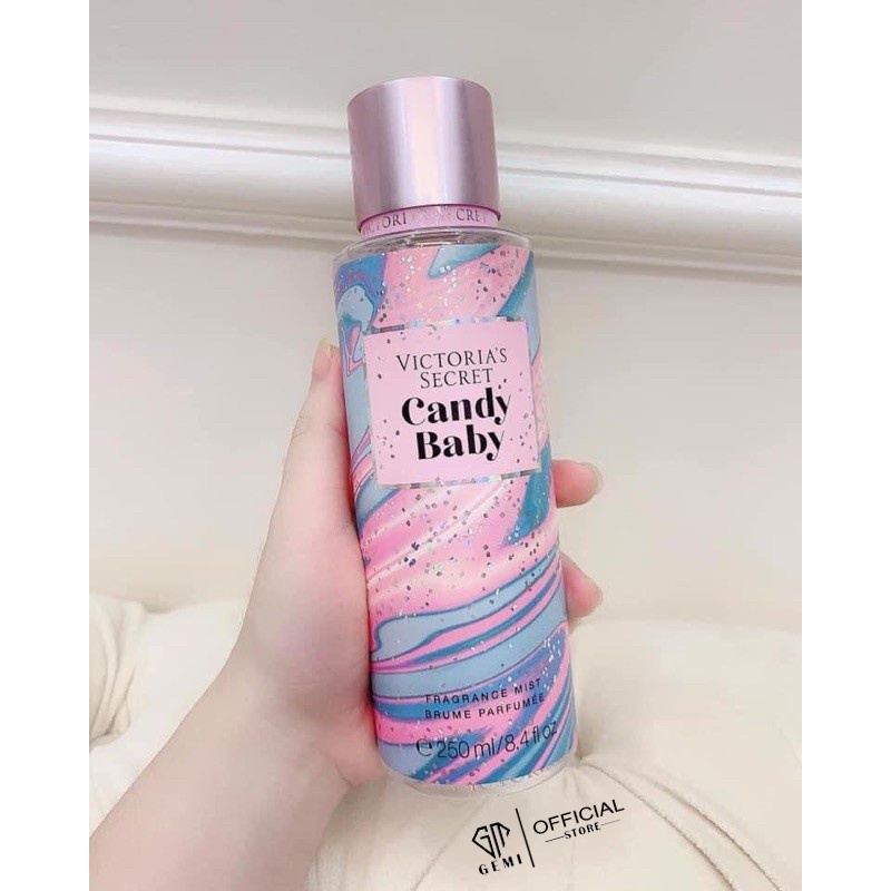 Xịt Thơm Body 💞𝑭𝒓𝒆𝒆𝒔𝒉𝒊𝒑💖 Xịt Thơm Toàn Thân Victoria's Secret 🍨 CANDY BABY 🍭 Body Mist 250ml - Xịt BODY