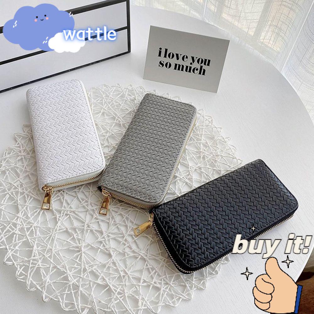 ✧Hành động✧ Ví Da PU Dáng Dài Sức Chứa Lớn Có Khóa Kéo Nhiều Màu Sắc Thời Trang Cho Nữ