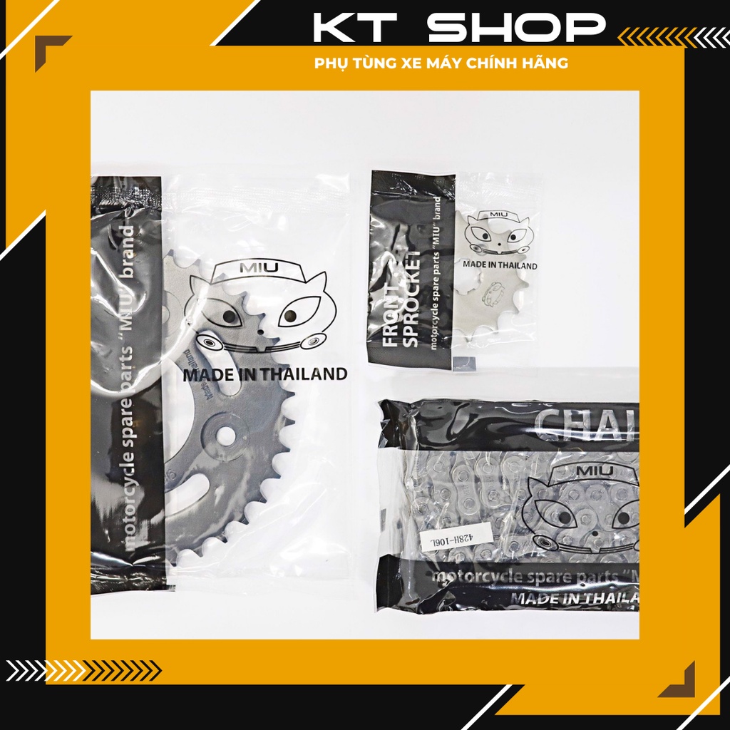 Bộ nhông sên dĩa Honda Dream chính hãng MIU, hàng Thái nhập khẩu 100% chất lượng cao - KTMotor Shop
