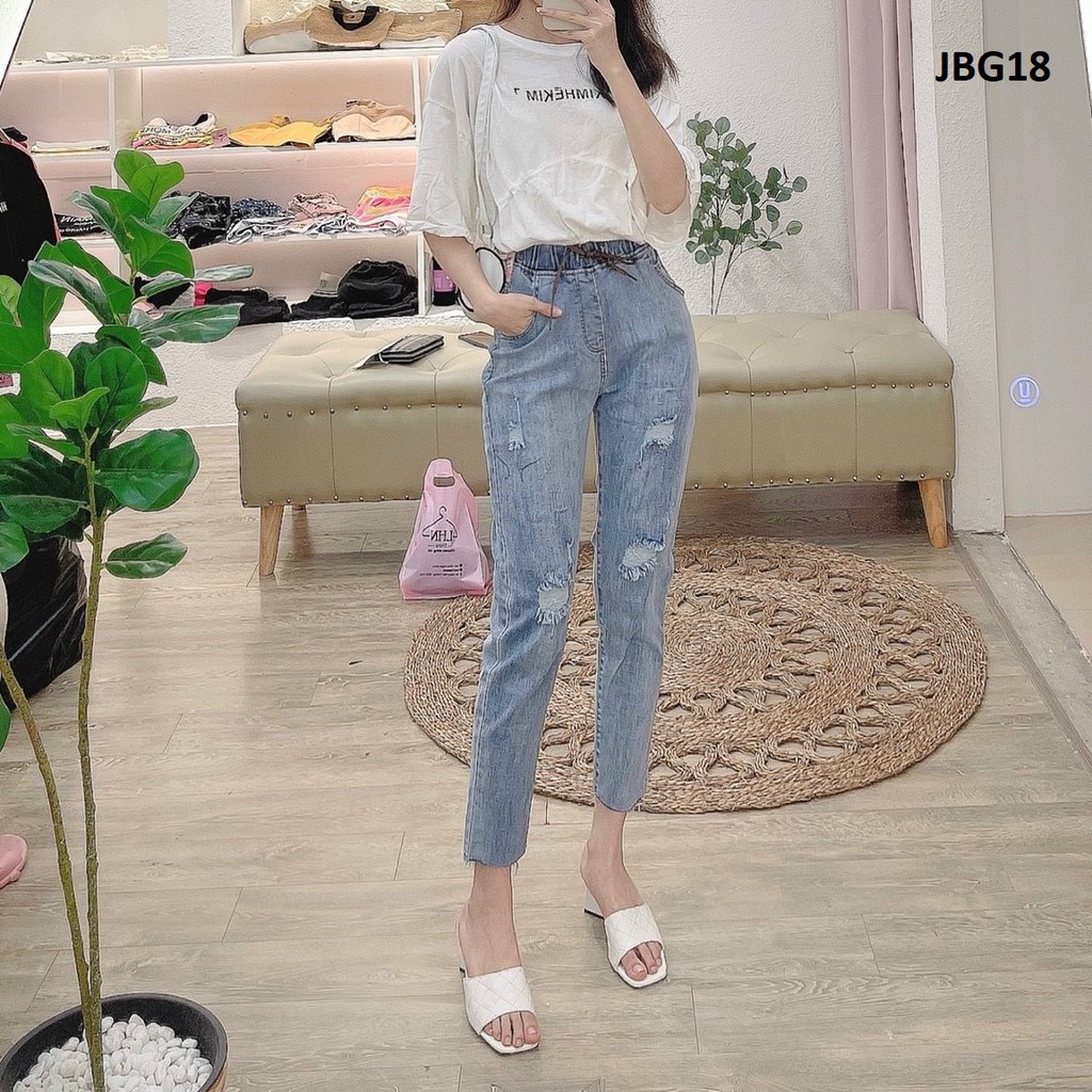 Quần jean baggy lưng thun co giãn JBG18