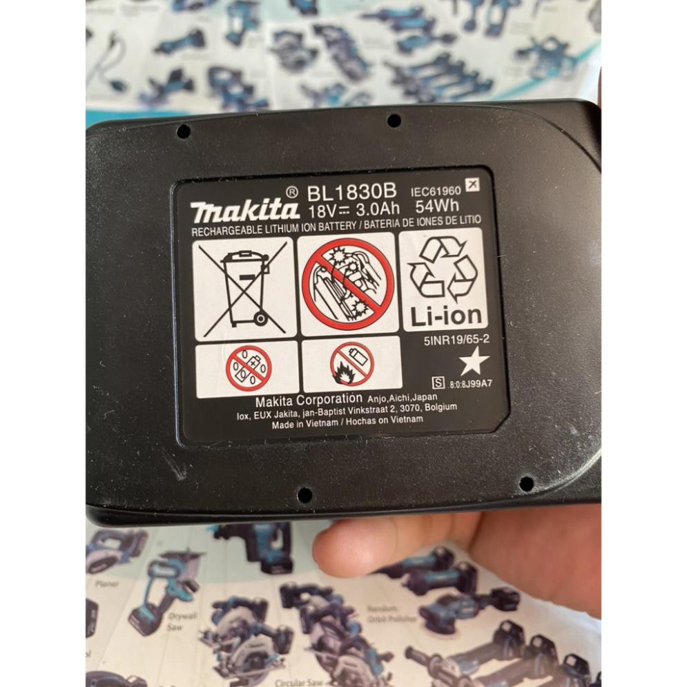 Vỏ mạch pin Makita 18V 1 hàng cell 5S-1P có tem đáy, mạch nhận sạc zin