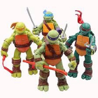 Combo 04 mô hình nhân vật ninja rùa mẫu 01 - cao 12cm