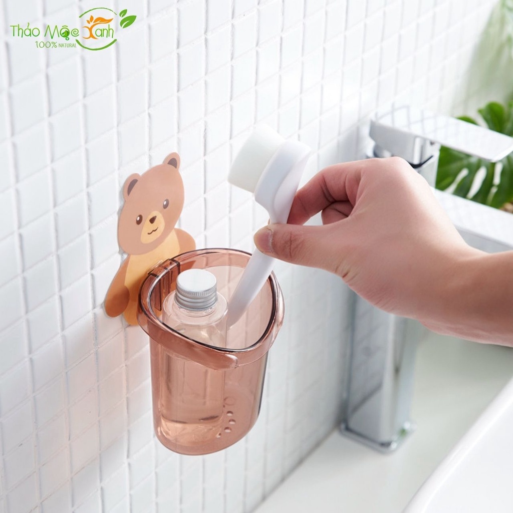 Cốc Gấu Dán Tường Đựng Bàn Chải