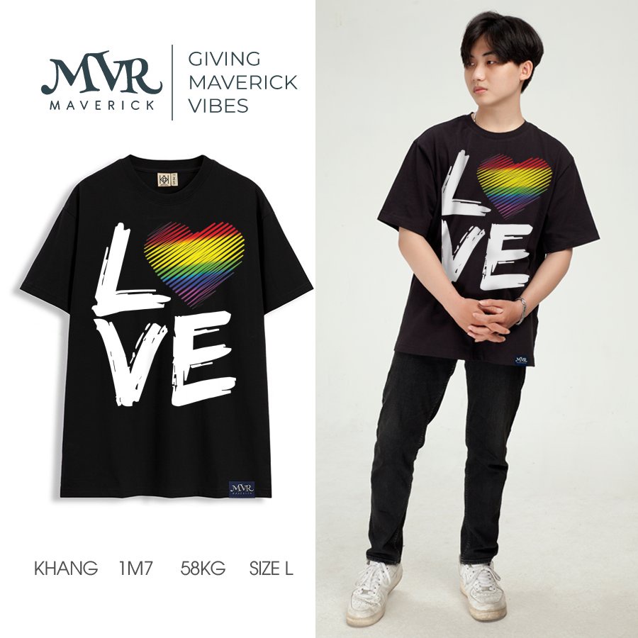 Áo thun chữ Love 7 màu quà ngày Valentine tình Yêu Cặp Đôi Couple ủng hộ LGBT phông Cotton In hình KK6001