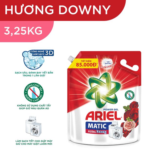 NƯỚC giặt Ariel túi 3.6kg giá đề 195k