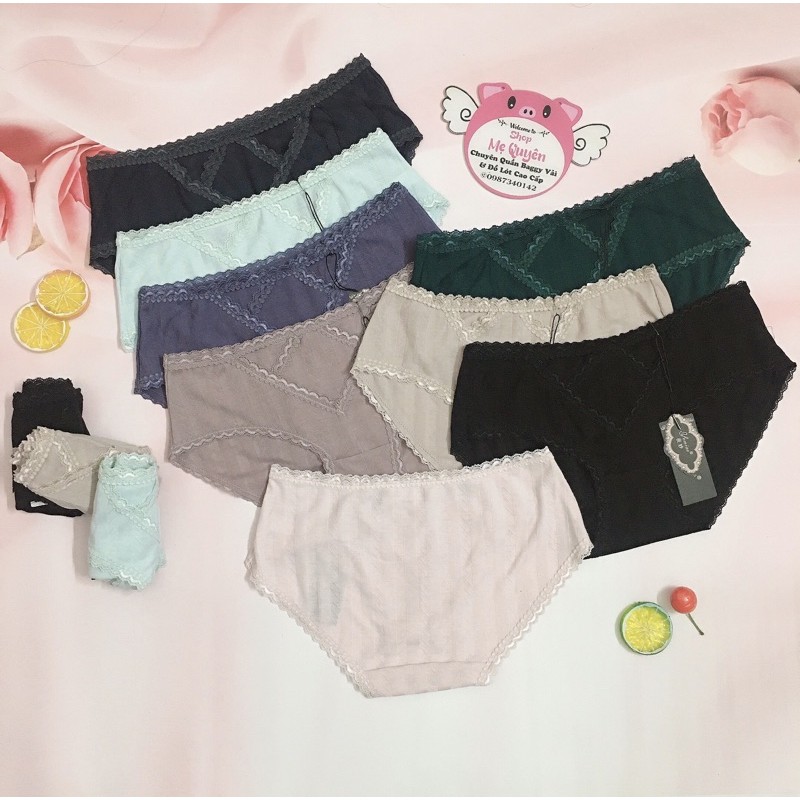 Quần lót tăm lạnh thông hơi viền ren Sexy, chất mềm mại nhẹ như bông
