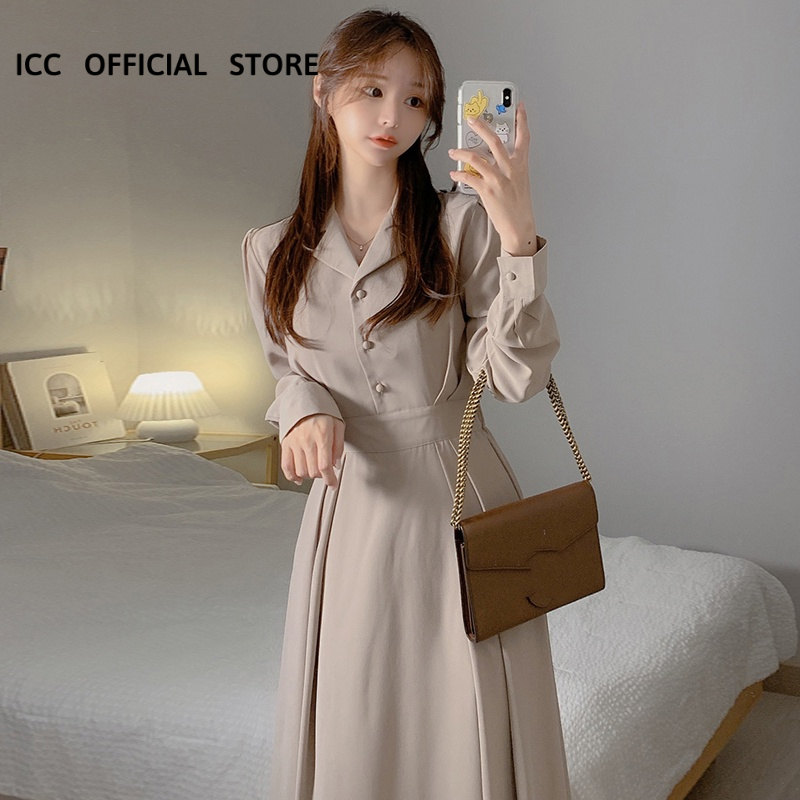 [ORDER] Váy voan thanh lịch dáng dài xếp ly ICCICC1992 VD057