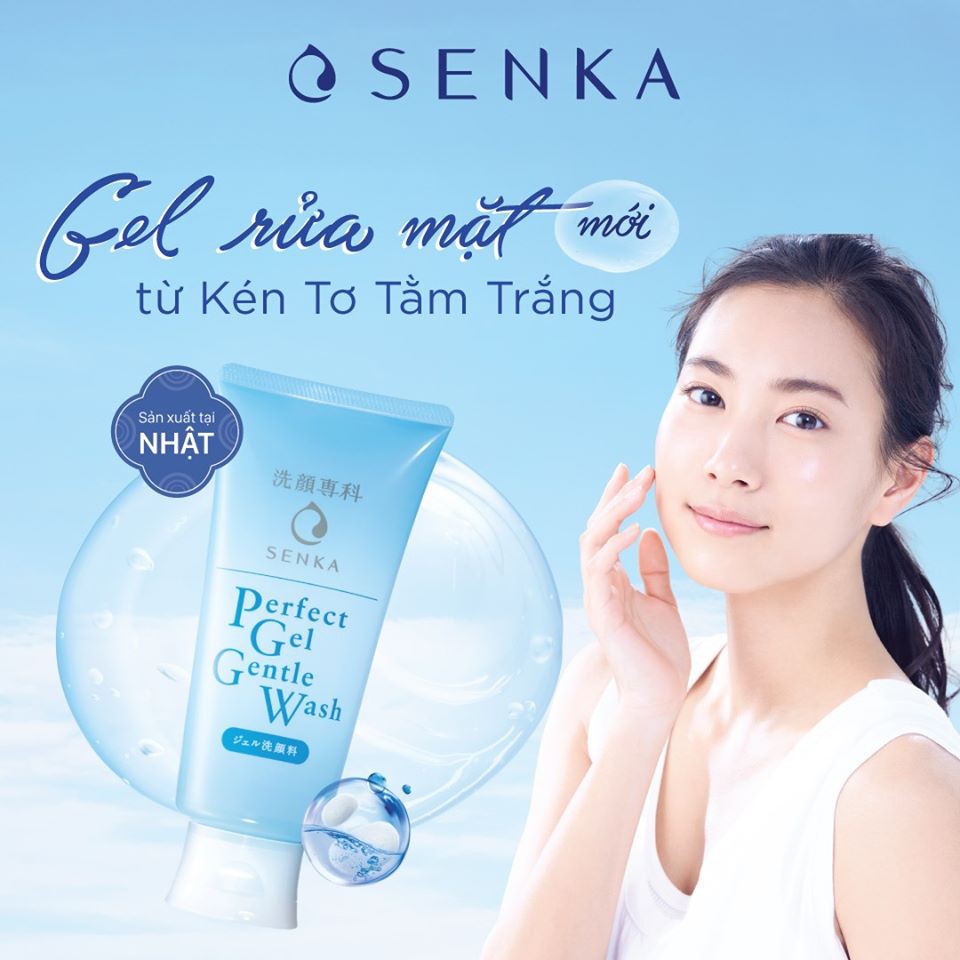 Gel rửa mặt dịu nhẹ dành cho da nhạy cảm Senka Perfect Gel Gentle Wash (100g)_16525 | BigBuy360 - bigbuy360.vn