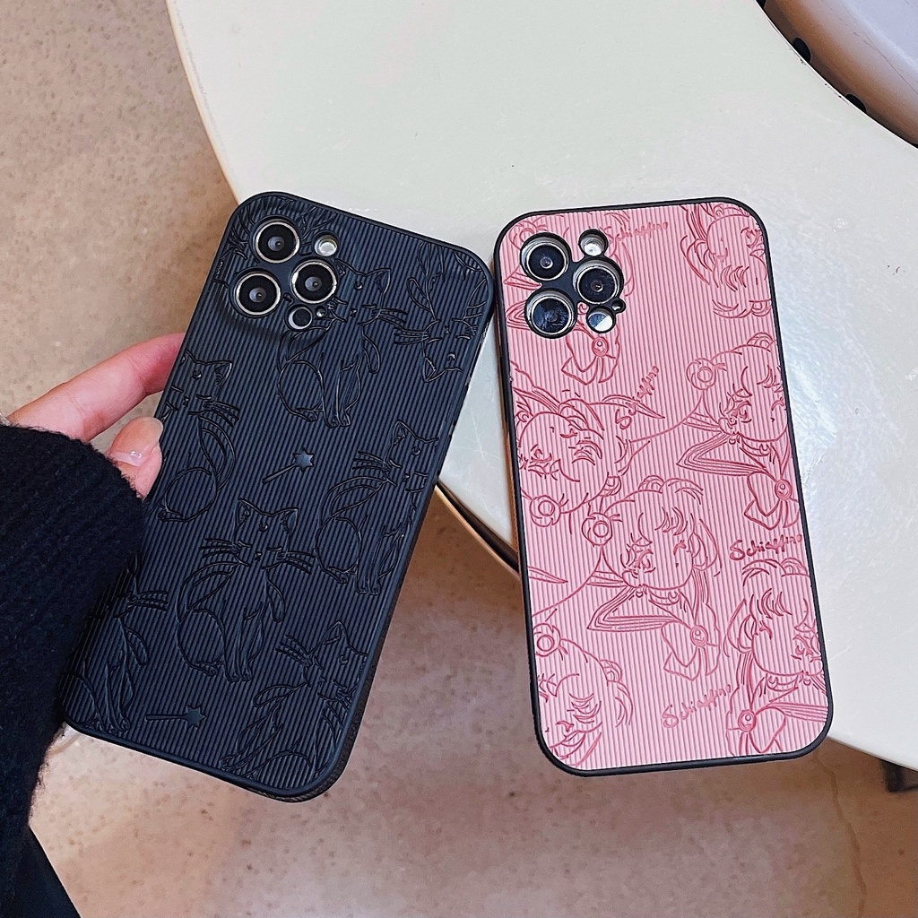 Ốp Điện Thoại Da Chống Sốc Họa Tiết Thủy Thủ Mặt Trăng Cho iPhone 13/12/11/X/8/7P