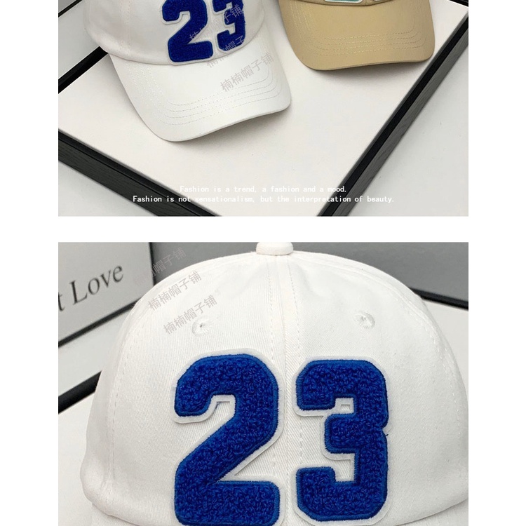Mũ lưỡi trai bóng chày mềm chống nắng in số 23 phong cách xuân hè thường ngày dễ phối đồ thời trang Hàn Quốc cho nam