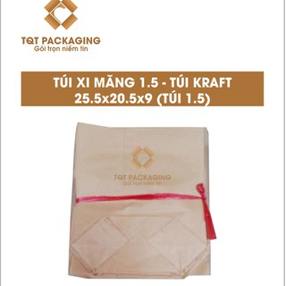 Combo 100 túi giấy xi măng kích thước 25.5x20.5x9