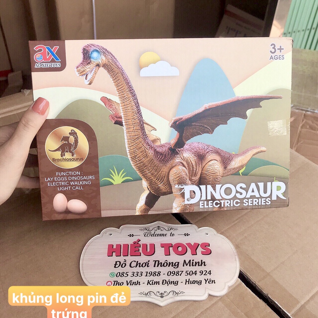 Đồ Chơi Mô Hình Khủng Long Bạo Chúa Chạy Pin Biết Đi Vẫy Cánh Đẻ Trứng Chất Nhựa ABS Cao Cấp Hiếu Toys