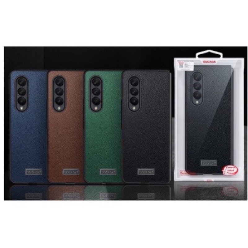 Ốp SULADA DA  cao cấp dành cho Samsung Z FOld 6 /Z Fold 5 / Z F Fold 4/ fold 5