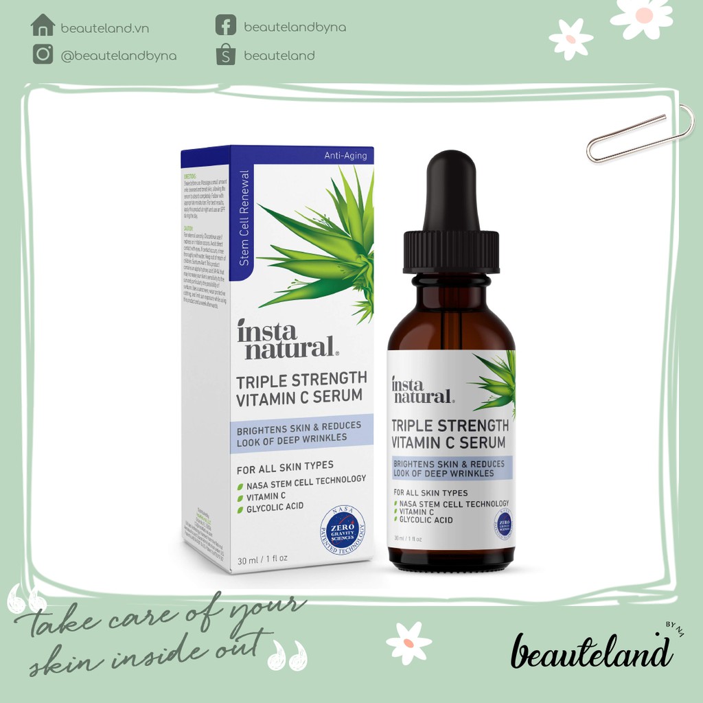 Tinh chất sáng da, chống lão hóa Instanatural Triple Strenght Vitamin C Serum