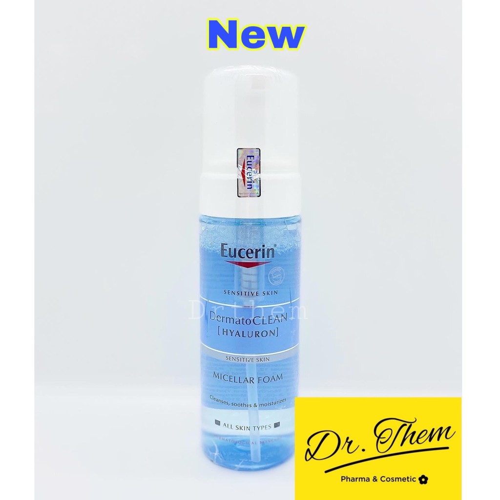 ✅[CHÍNH HÃNG] Bọt Tẩy Trang, Rửa Mặt Eucerin DermatoClean Hyaluron Micellar Foam 150ml. ROSESHOP VIETNAM SP77