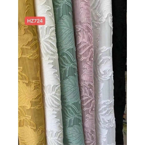 Vải von tằm ép lá