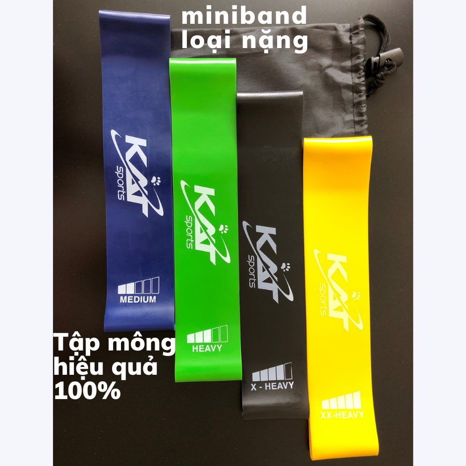 Dây kháng lực mini band KAT loại nặng tập mông, dây kháng lực cao su tập gym resistance miniband