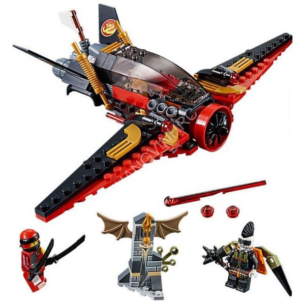 Đồ chơi lắp ráp xếp mô hình non lego Ninjago máy bay của ninja minifigures đỏ Kai season phần 9 Bela 10934