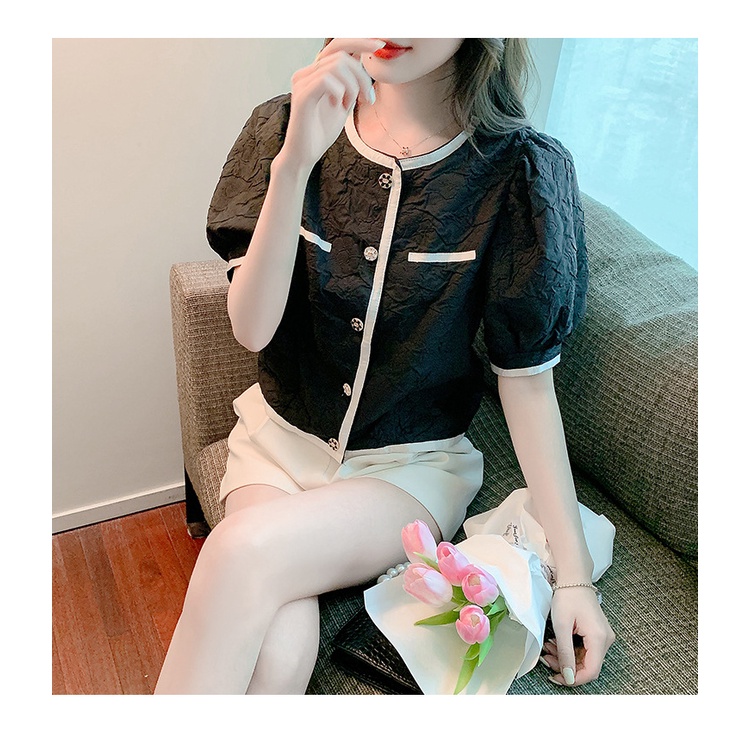 NR6338 Áo chiffon nữ hè ngắn tay hàng nhập