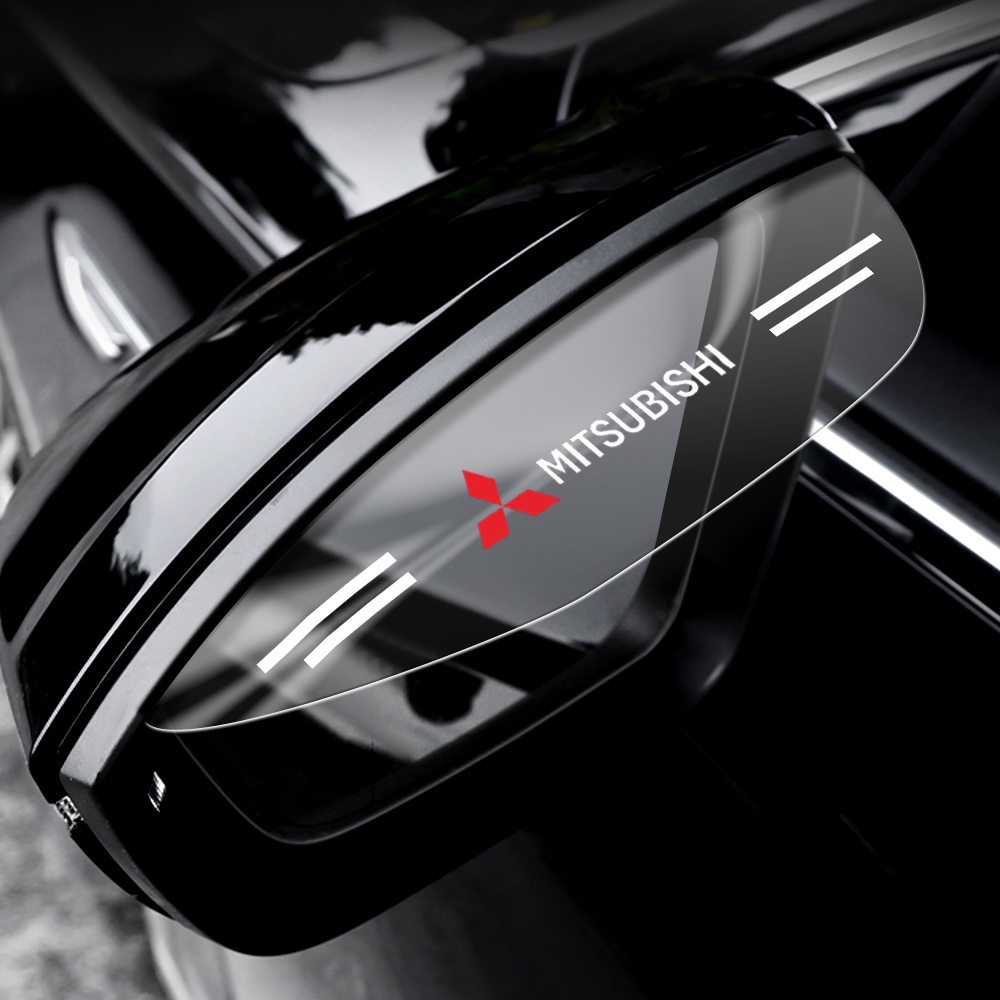 Set 2 Ốp Gương Chiếu Hậu Chống Nước Mưa Cho Xe Hơi Mitsubishi Attrage Mirage Triton Xpander Champ Pajero Lancer Outlander