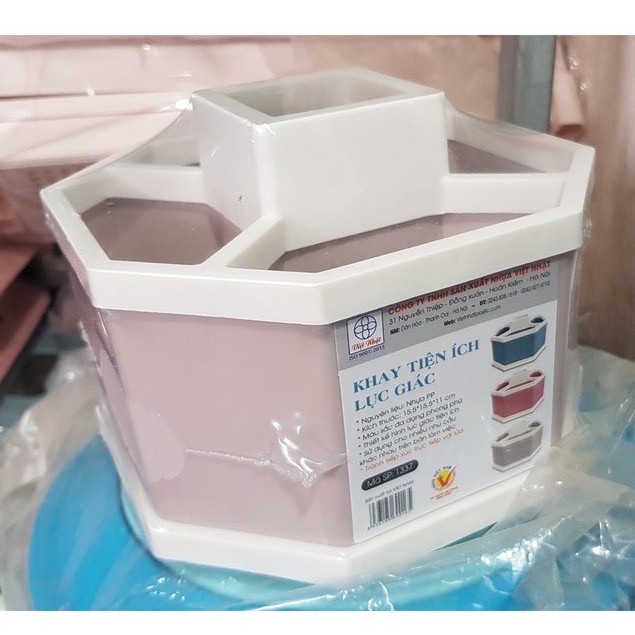 Khay Nhựa Tiện Ích 4 ngăn, 5 ngăn để bàn, cắm bút, đựng đồ đa năng Việt Nhật bền đẹp
