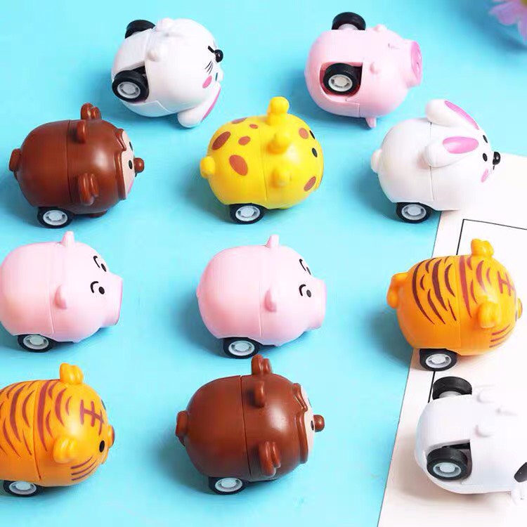 Đồ Chơi Trẻ Em Xe Chạy Cót Mini Hình Thú Ngộ Nghĩnh-6 Mẫu Các Con Thú Quen Thuộc Cho Bé Khám Phá Thế Giới Sóc_Toystore