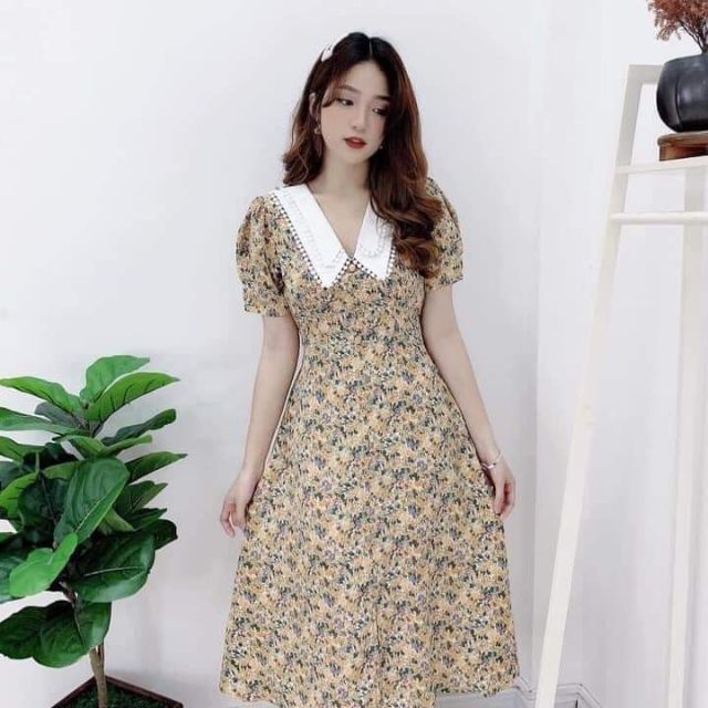 ❇Đầm xoè phối viền ren cao cấp