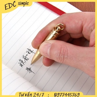 Móc khoá bút đồng hình viên độc lạ tiện lợi EDC simple