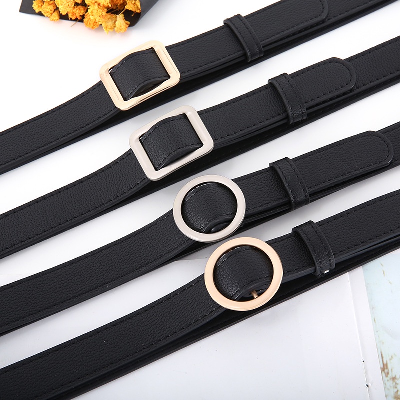 Thắt lưng Nữ mặt Vuông Tròn bản nhỏ thời trang TN883