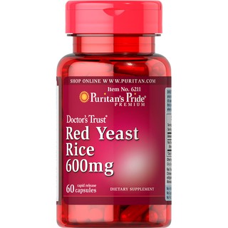 Viên uống giảm cholesterol tinh chất men gạo đỏ Puritan's Pride Red Yeast Rice 60 viên