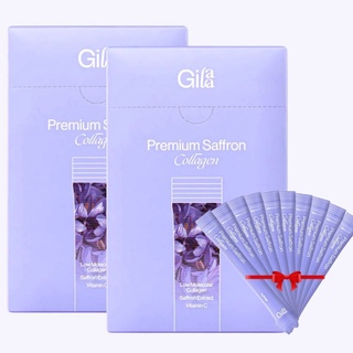   Tặng 10 gói  Combo Tiết Kiệm 2 Hộp Bột Uống Collagen Cao Cấp Gilaa Premium Saffron Collagen 