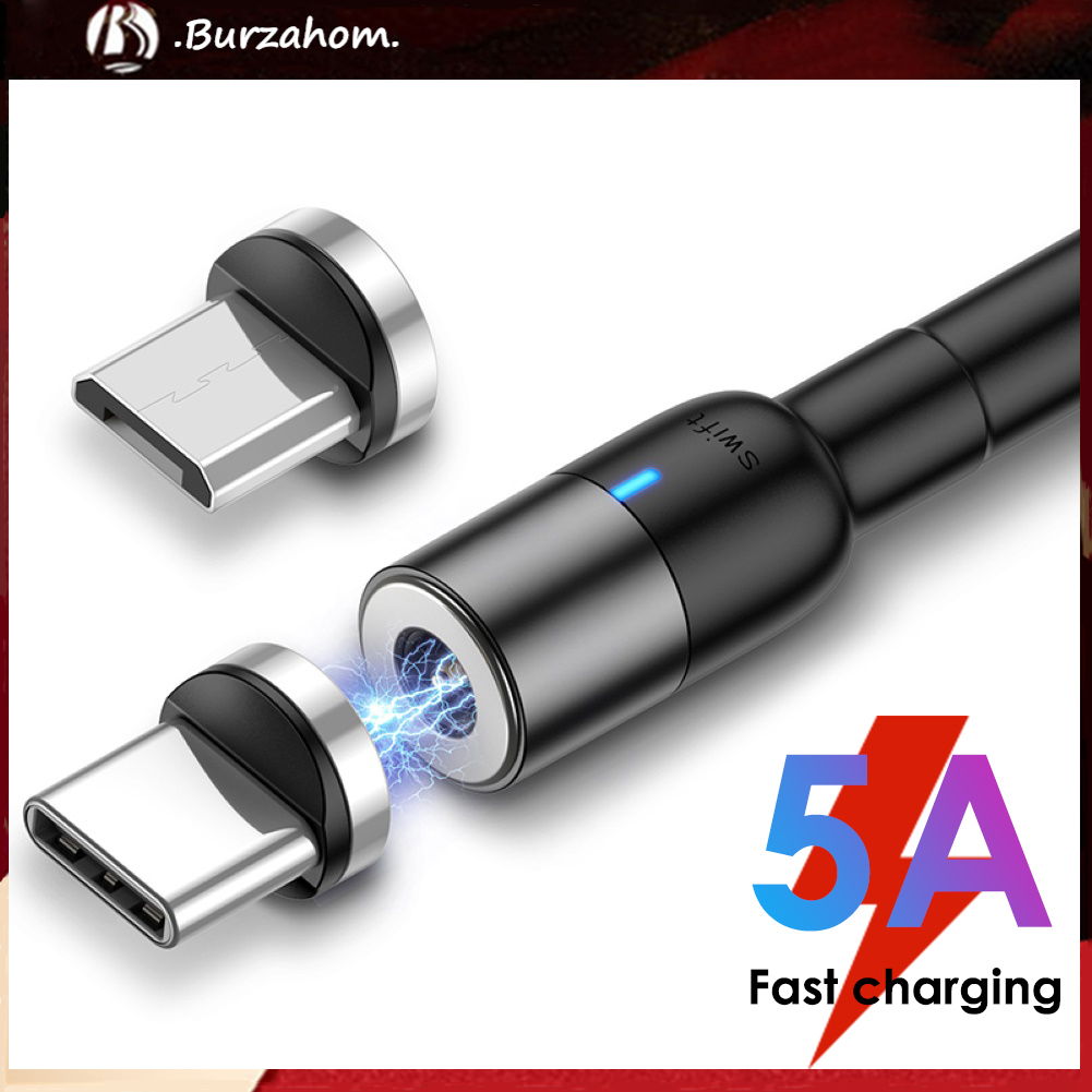 Cáp Sạc Nam Châm Micro Usb Loại C 5a Cho Điện Thoại Android