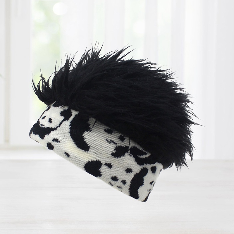 Mũ Beanie Mềm Mại Thoáng Khí Gắn Tóc Giả Ngắn Thời Trang Tiệc Tùng Cho Nam Nữ